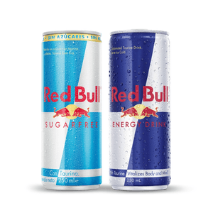 2-Pack Red Bull Energy Drink 250 ml + Red Bull Sugar Free 250 ml