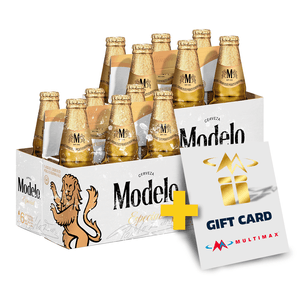 Gift Card 10$ Multimax + 12 Modelo Especial Botella 355 ml